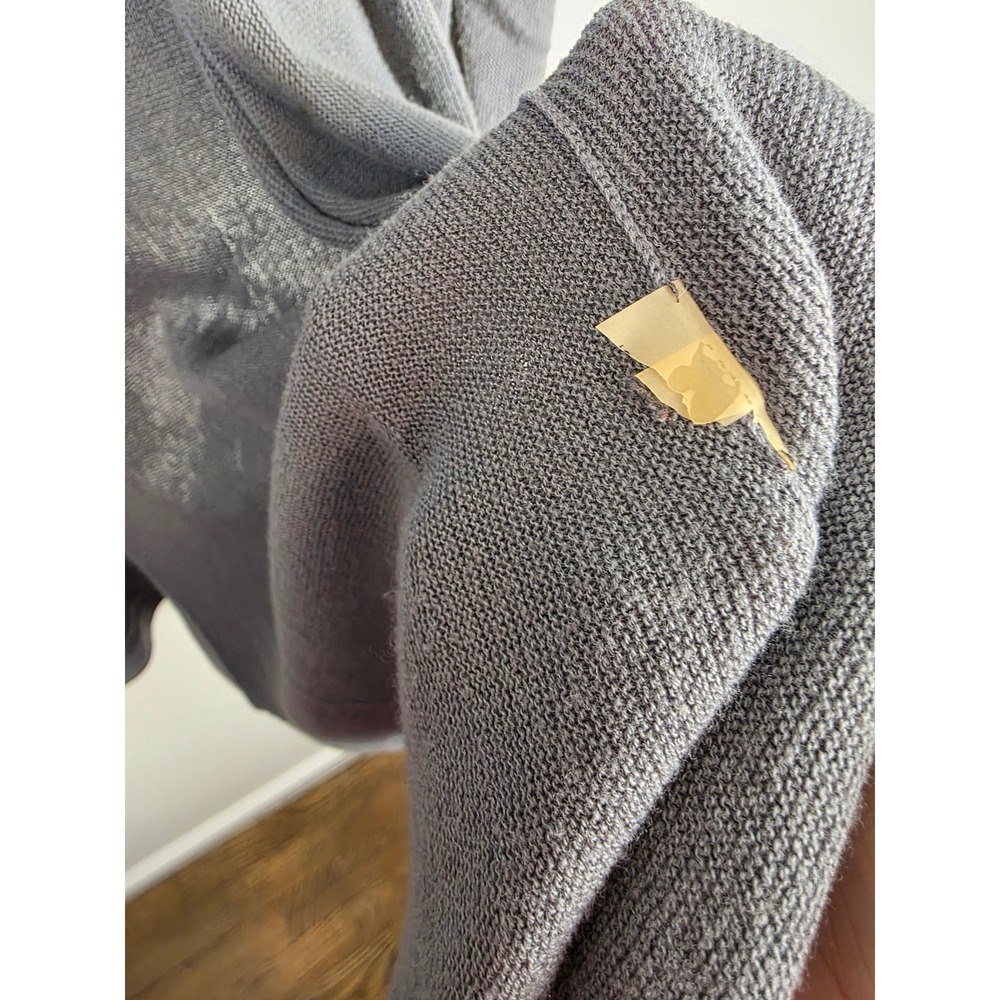 Peruvian Connection Gray Open Front Cardigan Swea… - image 8